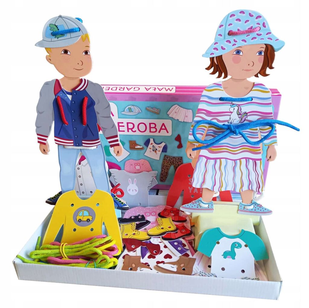 Gra Mała Garderoba- nauka wiązania sznurowadeł