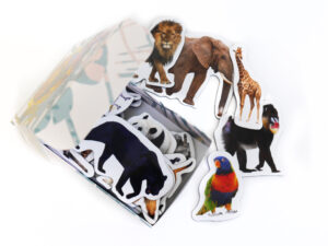 Magnesy na lodówkę poznaję ZWIERZĘTA EGZOTYCZNE 28 el. Płaskie