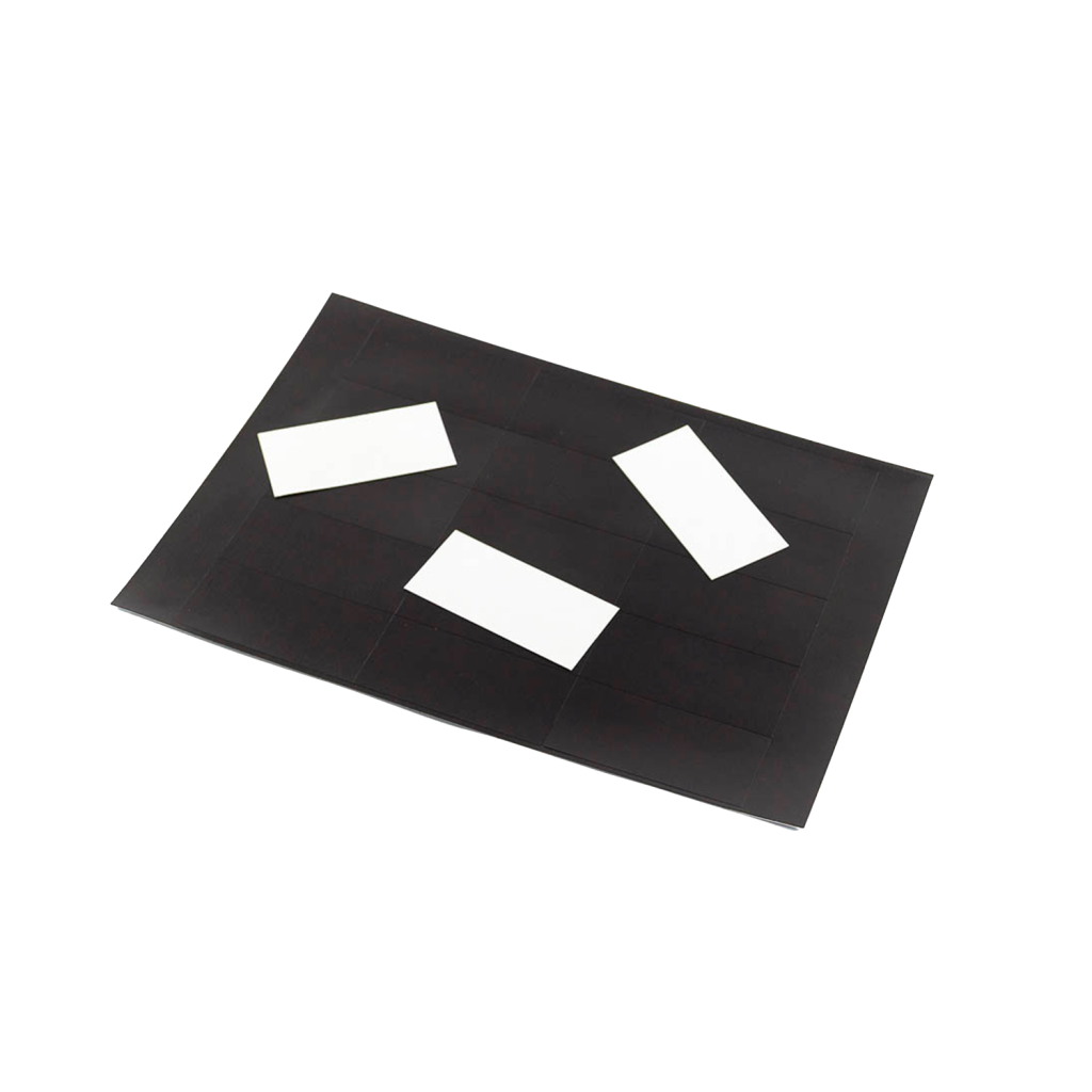 Naklejki magnetyczne prostokątne 40×82 mm 15 szt w arkuszu