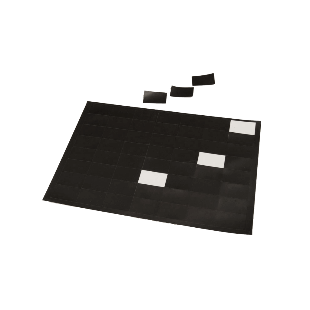 Naklejki magnetyczne prostokątne arkusz 40 mm x 25 mm 56 szt