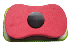 Gąbka do tablic suchościeralnych ze ściereczką 6,5 x 10,5 x 1,5 cm x 1 szt