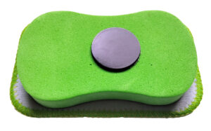 Gąbka do tablic suchościeralnych ze ściereczką 6,5 x 10,5 x 1,5 cm x 1 szt