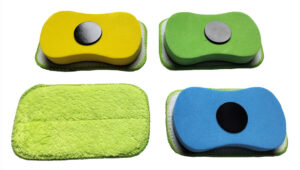 Gąbka do tablic suchościeralnych ze ściereczką 6,5 x 10,5 x 1,5 cm x 1 szt