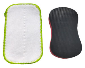 Gąbka do tablic suchościeralnych ze ściereczką 6,5 x 10,5 x 1,5 cm x 1 szt