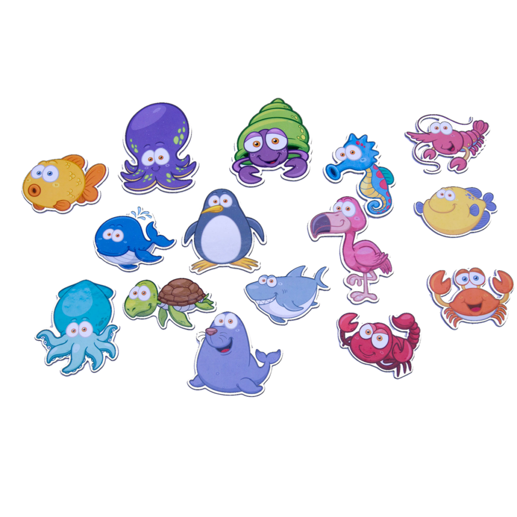 Magnesy - płaskie BAJKOWE MORSKI ŚWIAT