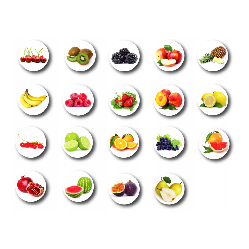 Magnesy - płaskie OWOCE