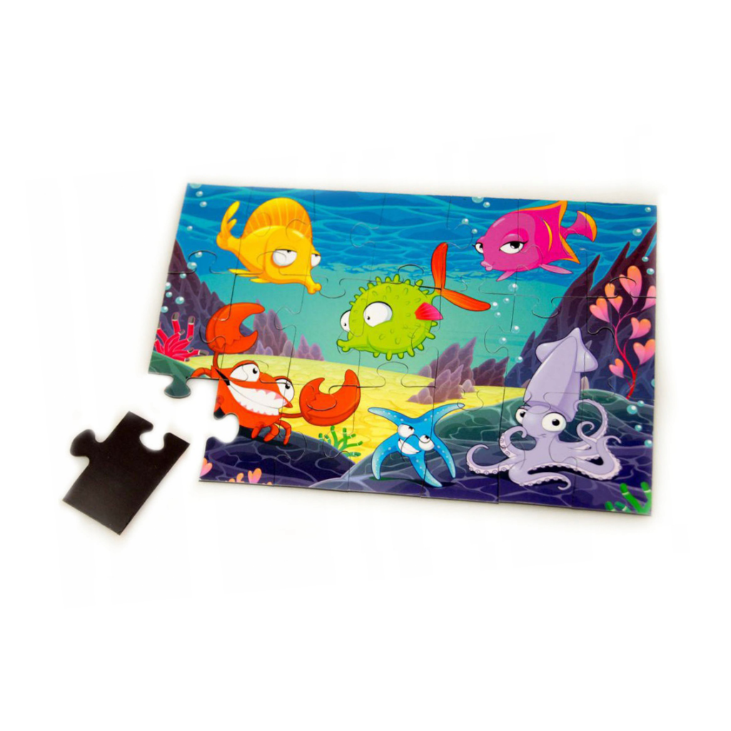 Puzzle magnetyczne - PODWODNY ŚWIAT / 21 el.