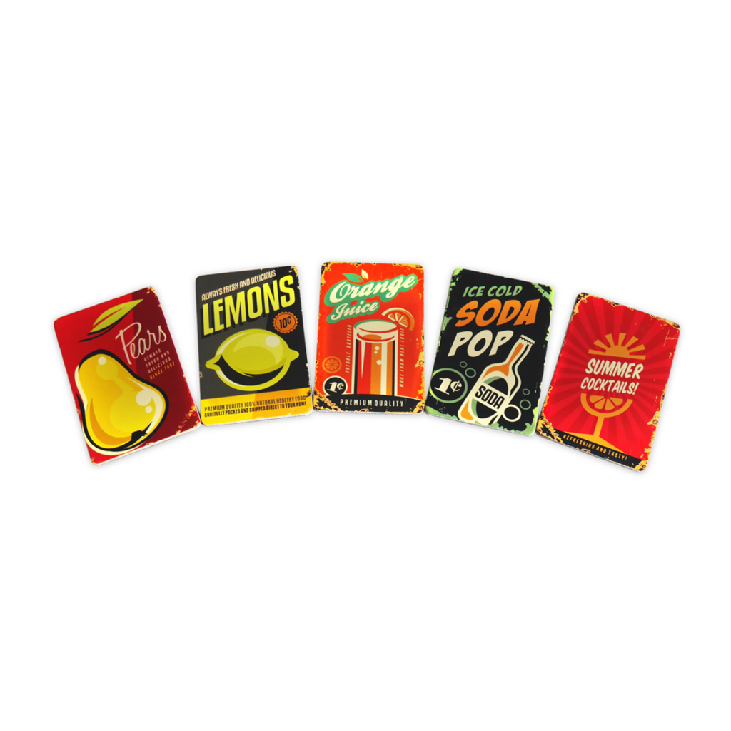 Magnesy na lodówkę - tektura VINTAGE Lemons