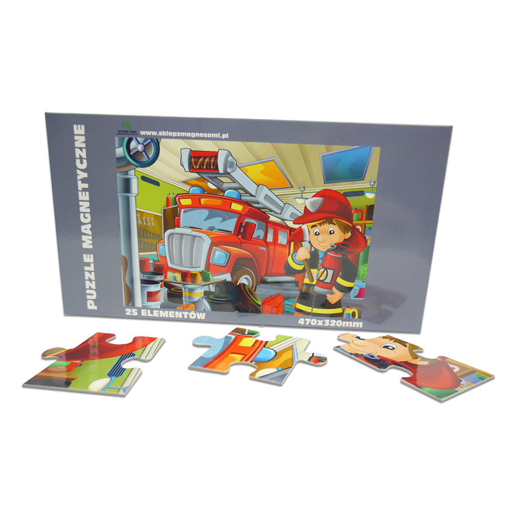 Puzzle magnetyczne - STRAŻAK / 25 el.