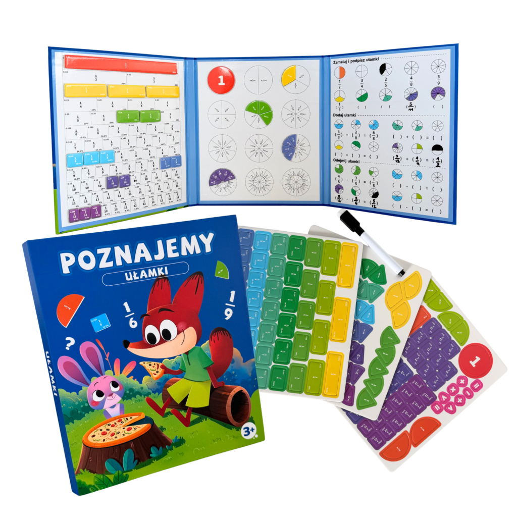Książeczka magnetyczna edukacyjna „Poznajemy ułamki”